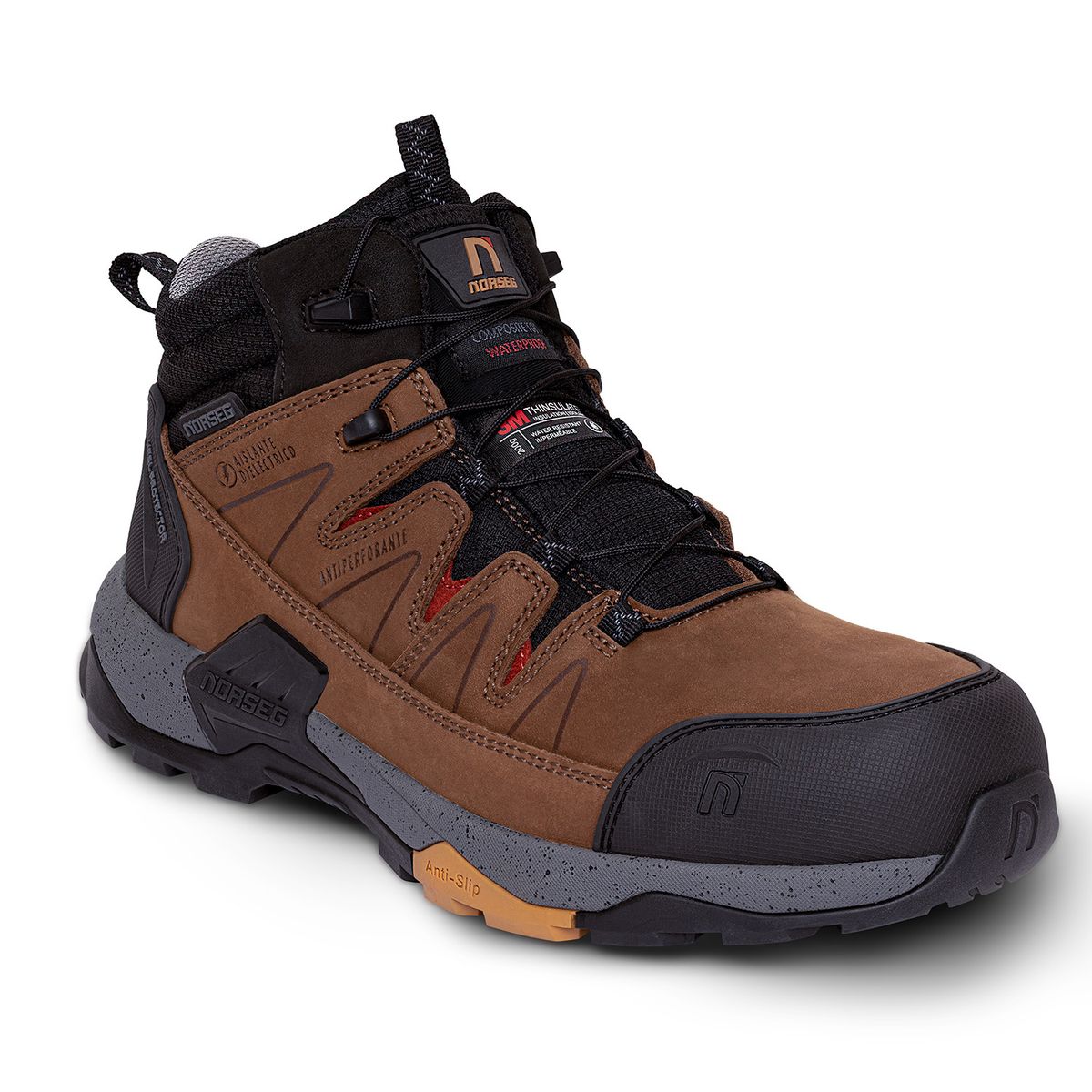 NORSEG - Zapato de Seguridad VERNON CT Café Hombre NORSEG