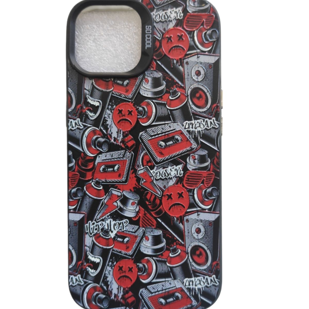 GENERICO - Carcasa con DIseño Floral para Iphone 15 - Rojo