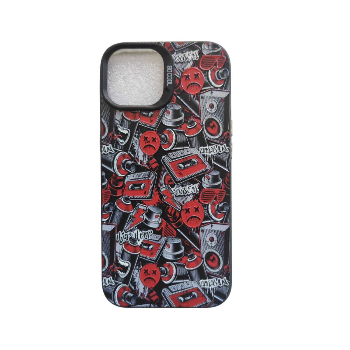 GENERICO - Carcasa con DIseño Floral para Iphone 15 - Rojo