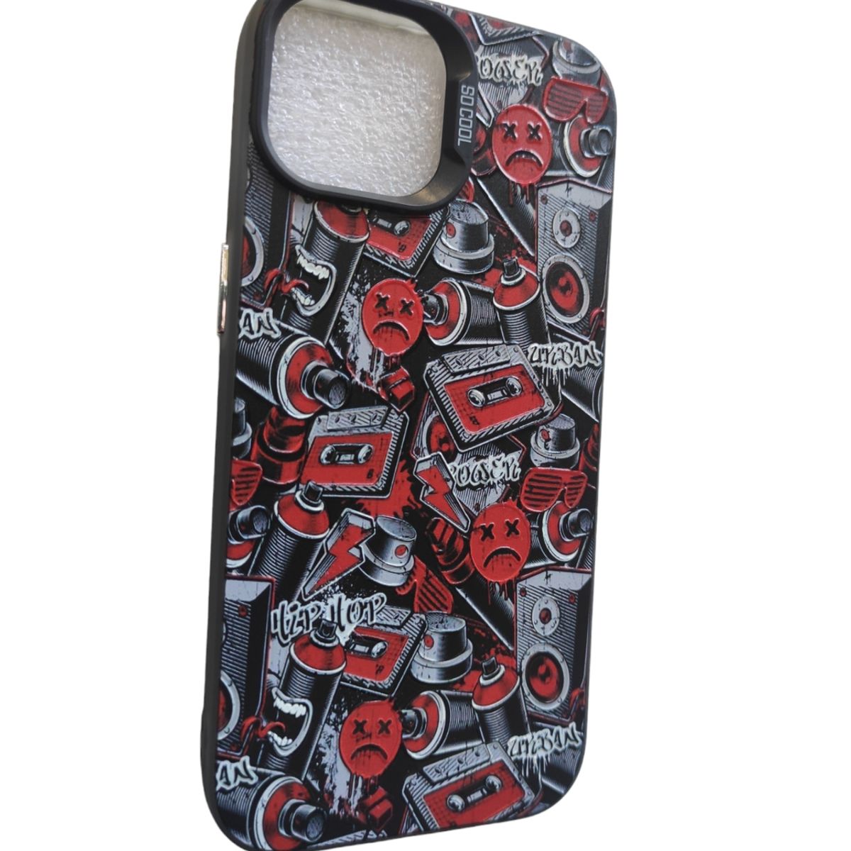 GENERICO - Carcasa con DIseño Floral para Iphone 15 - Rojo