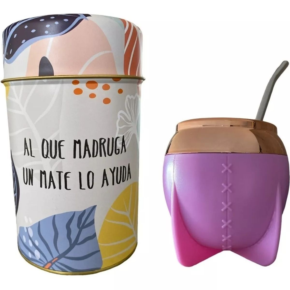 GENERICO - Kit Mate + Dispensador De Yerba + Bombilla Anymate Premium