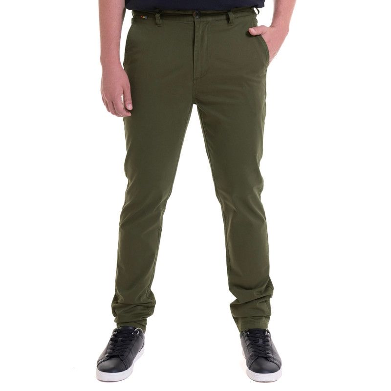 TRUVAL - Pantalon Frente Plano Spandex Khaki TRUVAL