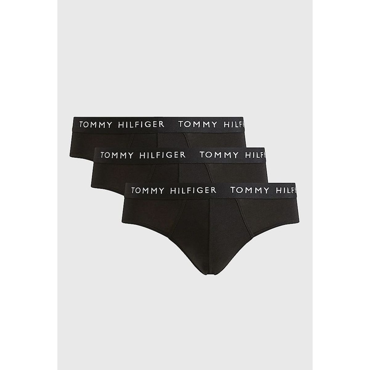 TOMMY HILFIGER - Pack 3 Calzoncillos Slip Essential Negro Tommy Hilfiger