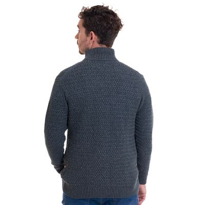 Imagen 2 del producto Sweater Medio Cierre Verde Melange