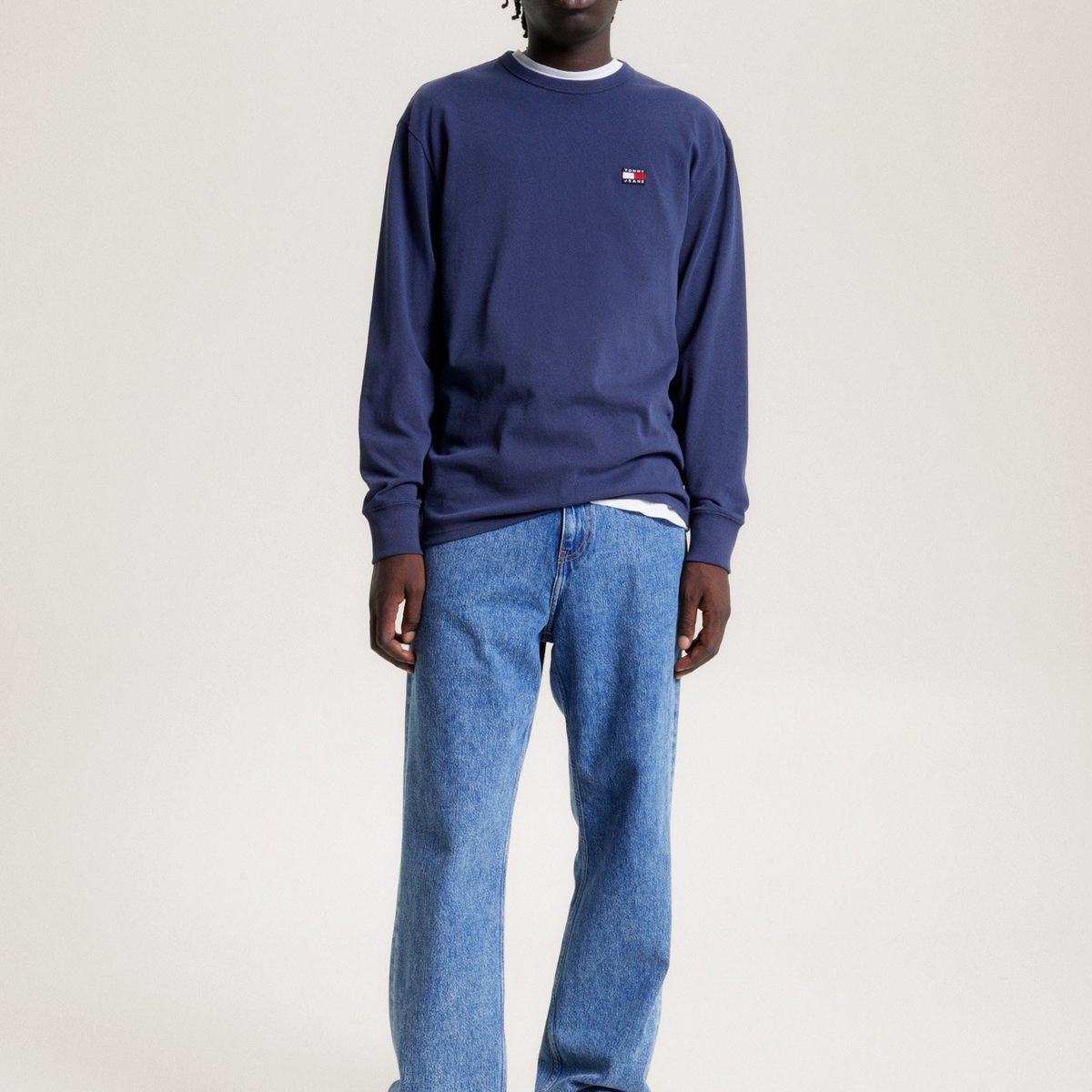 TOMMY HILFIGER - Polera Classic Badge Logo Azul Tommy Hilfiger