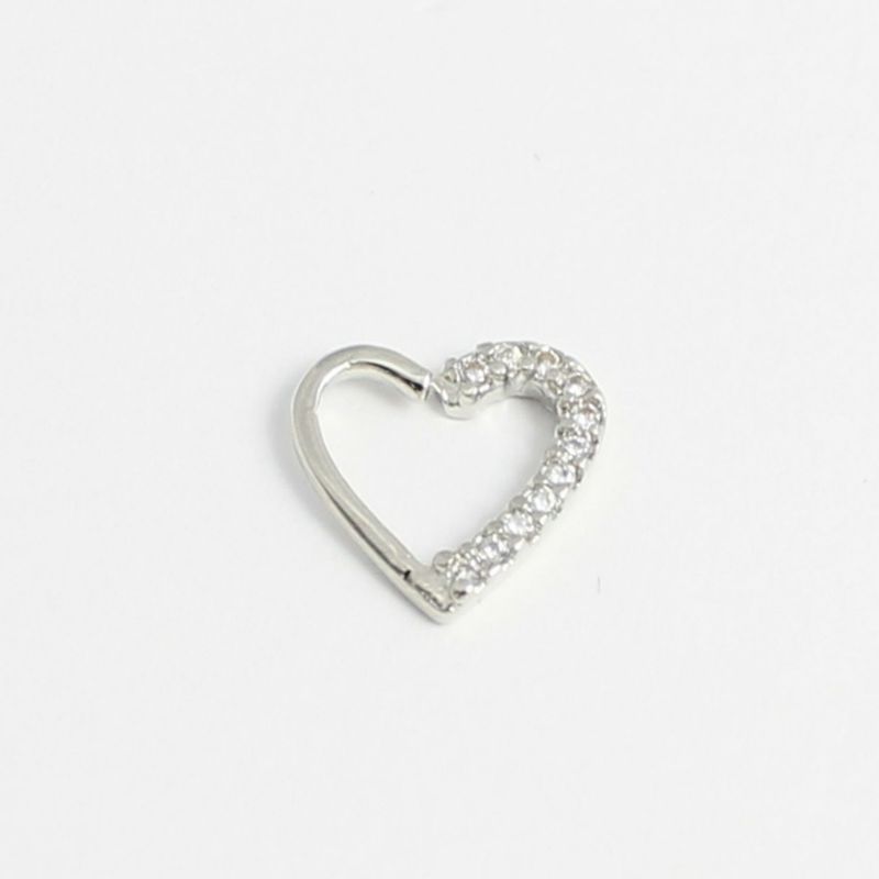 GENERICO - Argolla Daith corazon cintillo circones frontal izquierdo Philippa Joyas