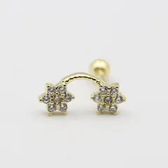 GENERICO - Piercing Flores unidas con circones Philippa Joyas