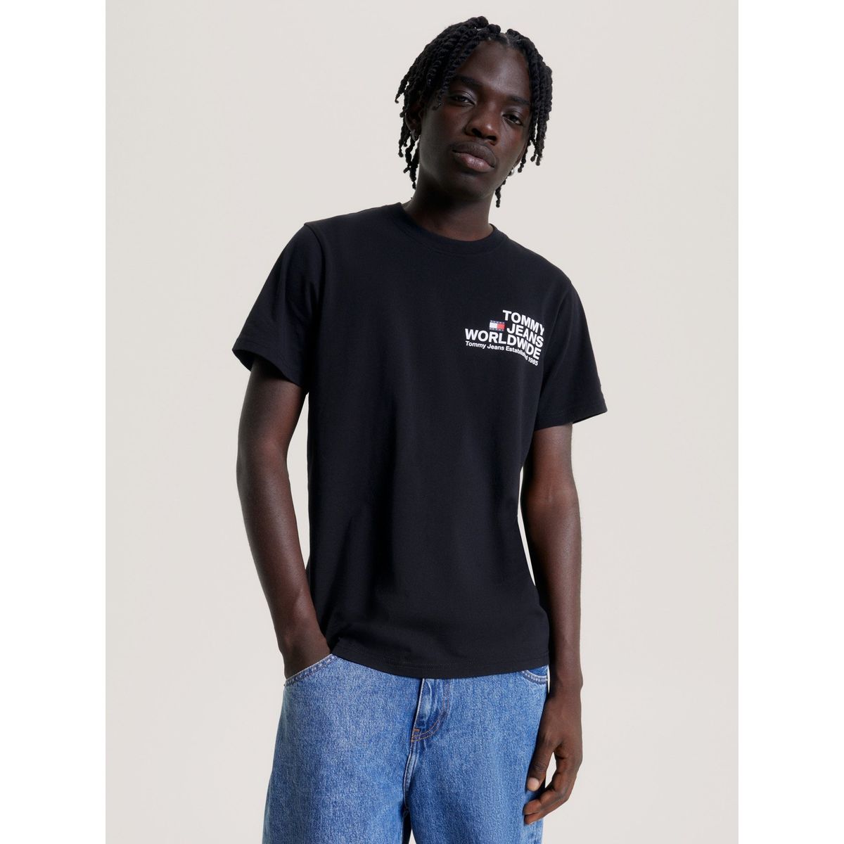 TOMMY HILFIGER - Polera Entry Concert Con Logo Negro Tommy Hilfiger