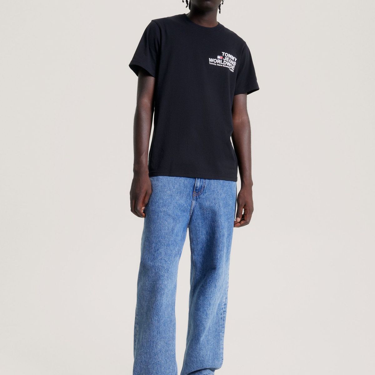 TOMMY HILFIGER - Polera Entry Concert Con Logo Negro Tommy Hilfiger