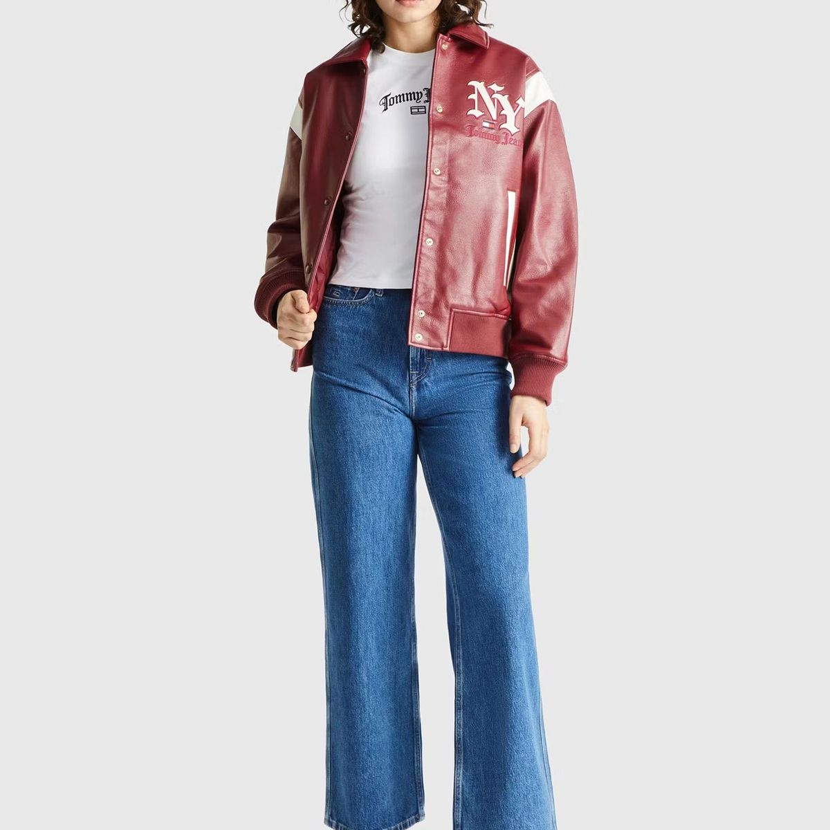 TOMMY HILFIGER - Polera Slim Fit Con Logo Grunge Blanco Tommy Hilfiger