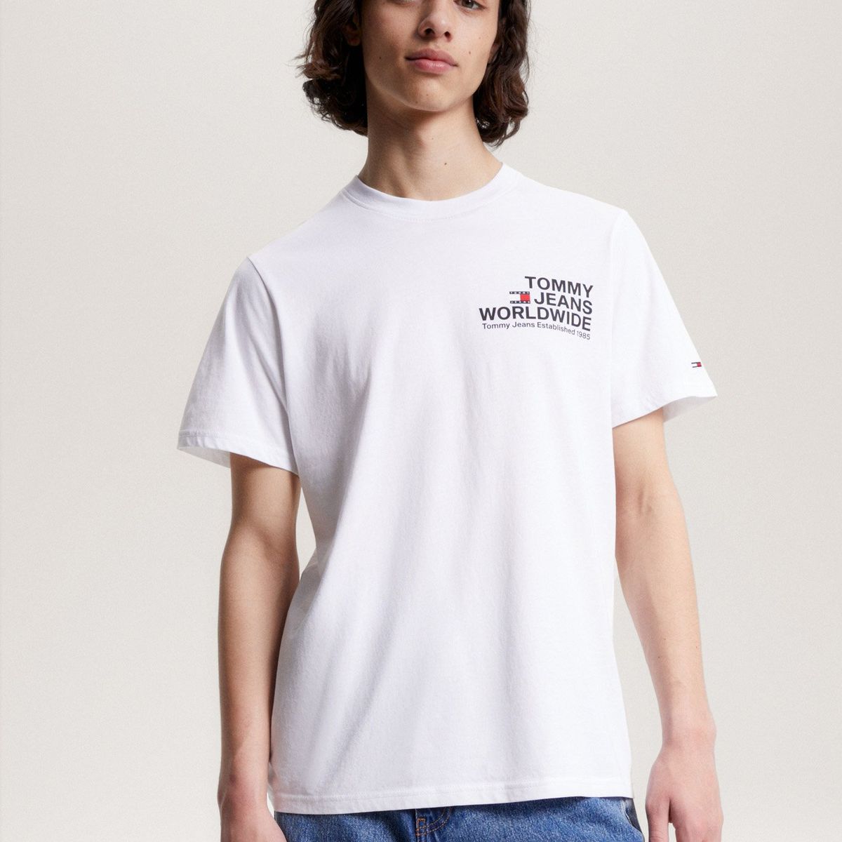 TOMMY HILFIGER - Polera Entry Concert Con Logo Blanco Tommy Hilfiger