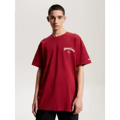 TOMMY HILFIGER - Polera Grunge Back Logo Rojo