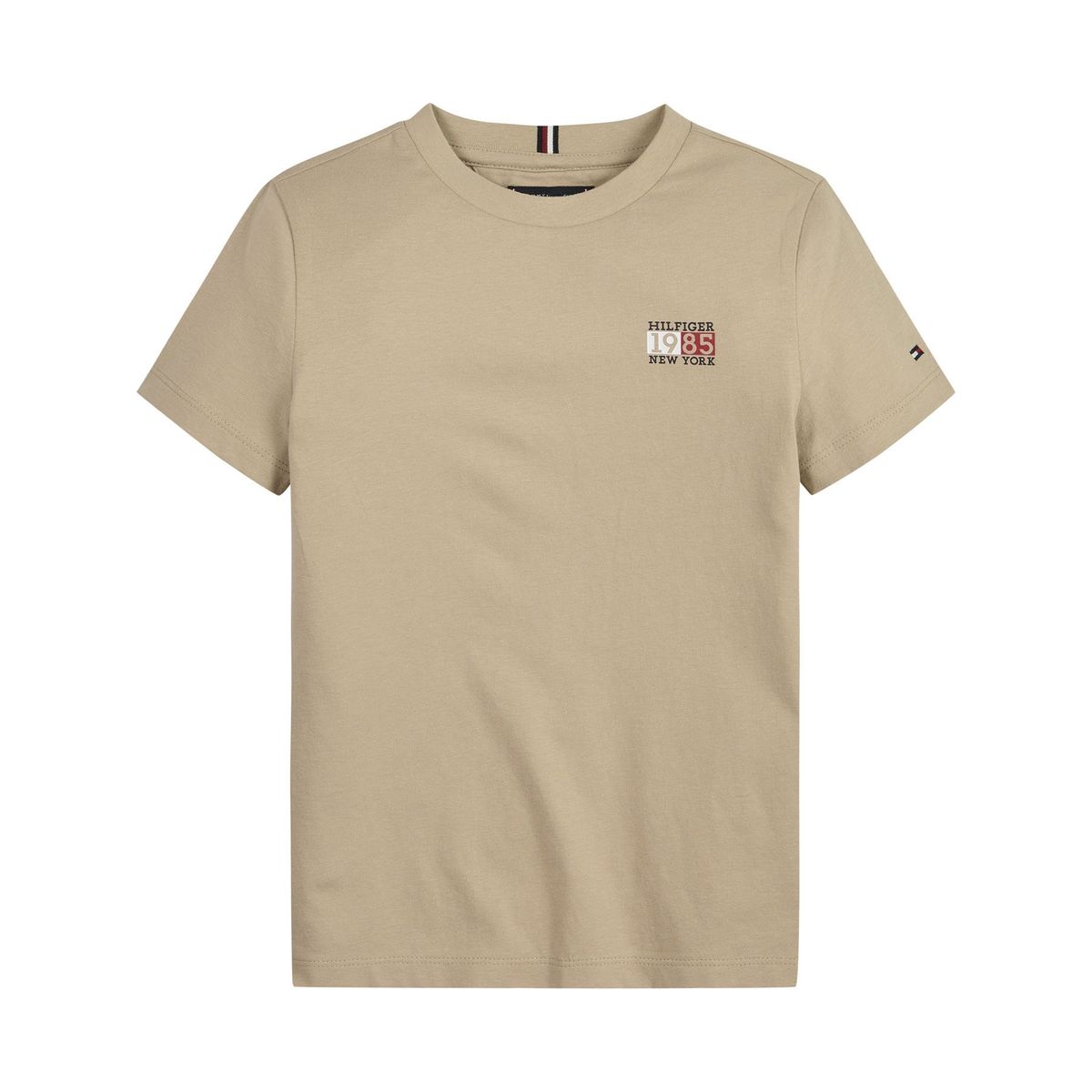 TOMMY HILFIGER - Polera Con Logo Gráfico New York Beige Tommy Hilfiger