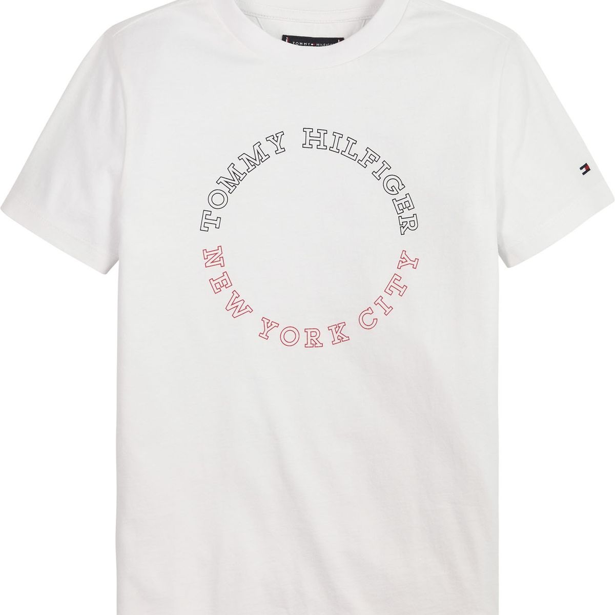 TOMMY HILFIGER - Polera Con Logo Circular Blanco Tommy Hilfiger