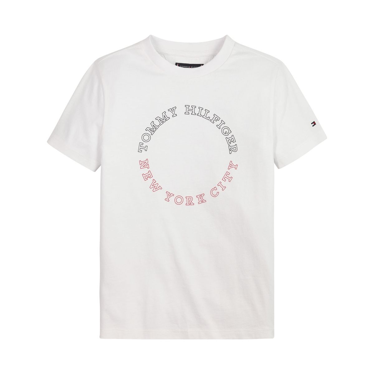 TOMMY HILFIGER - Polera Con Logo Circular Blanco Tommy Hilfiger