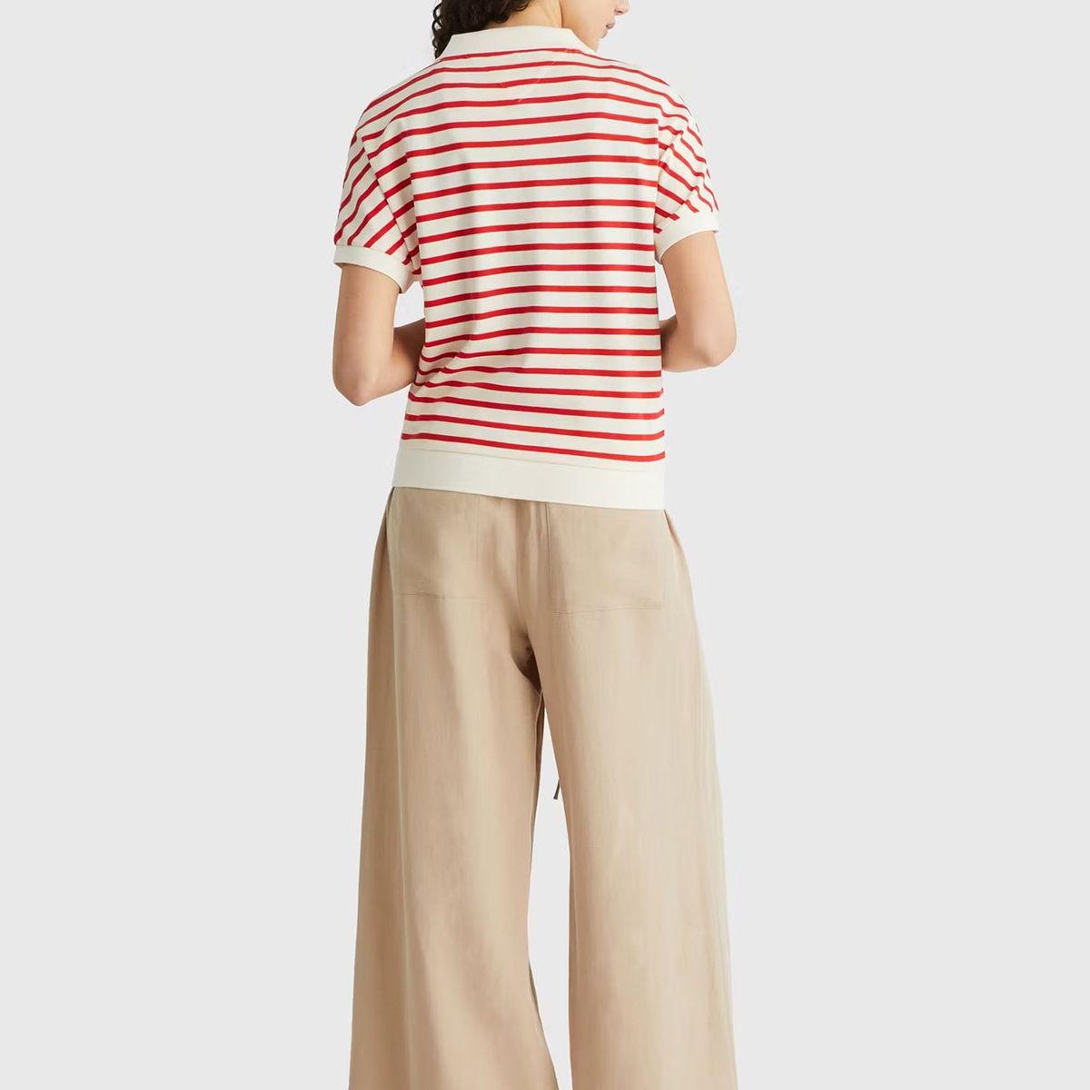 TOMMY HILFIGER - Polo Relaxed Fit A Rayas Rojo Tommy Hilfiger