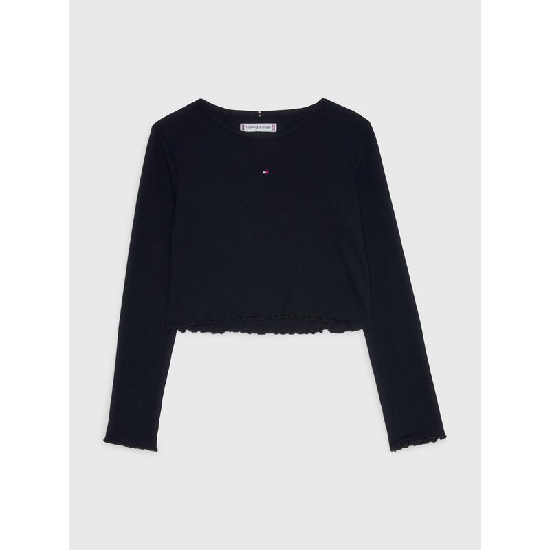 TOMMY HILFIGER - Polera Essential Slim Fit Azul Tommy Hilfiger