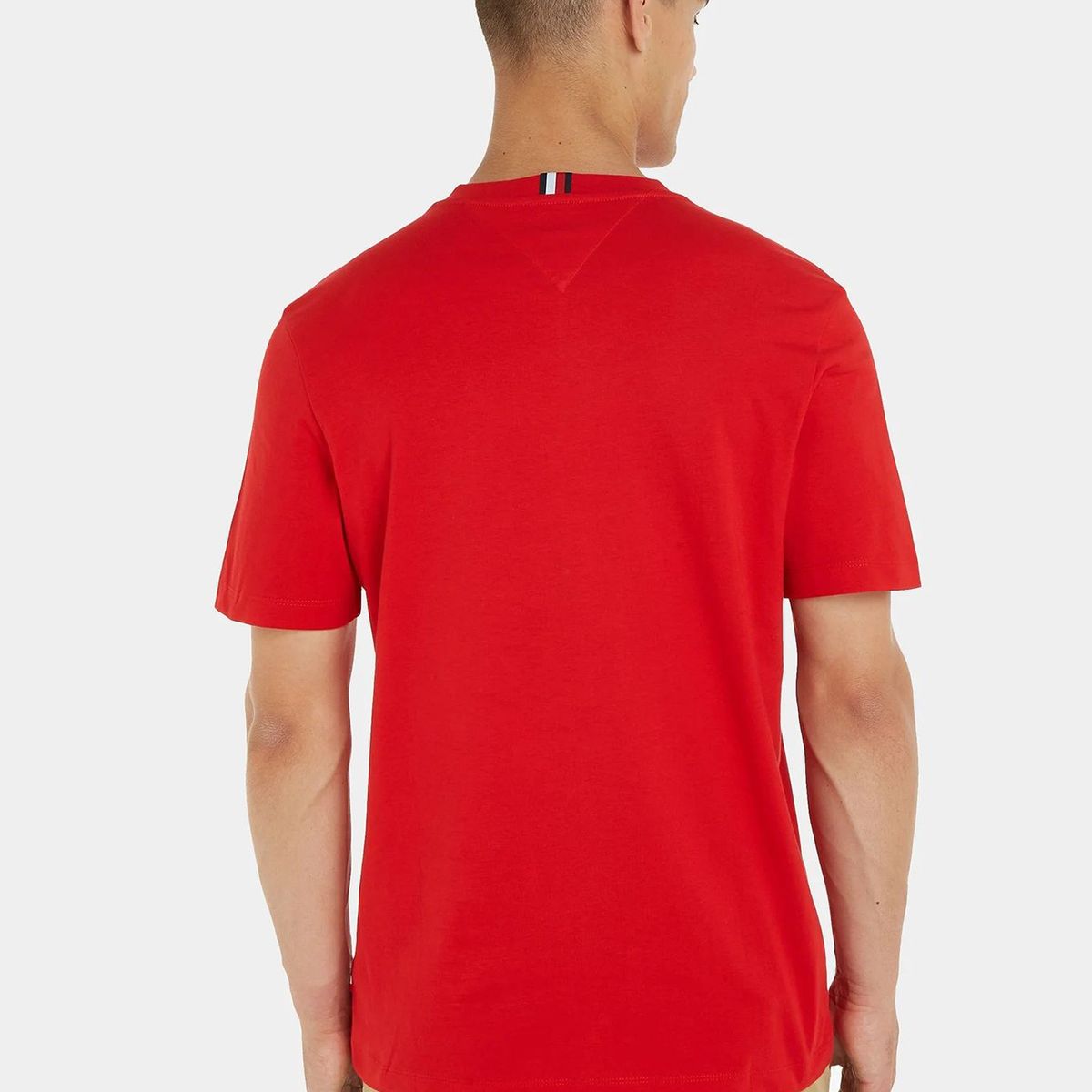 TOMMY HILFIGER - Polera Chest Print Logo Rojo Tommy Hilfiger