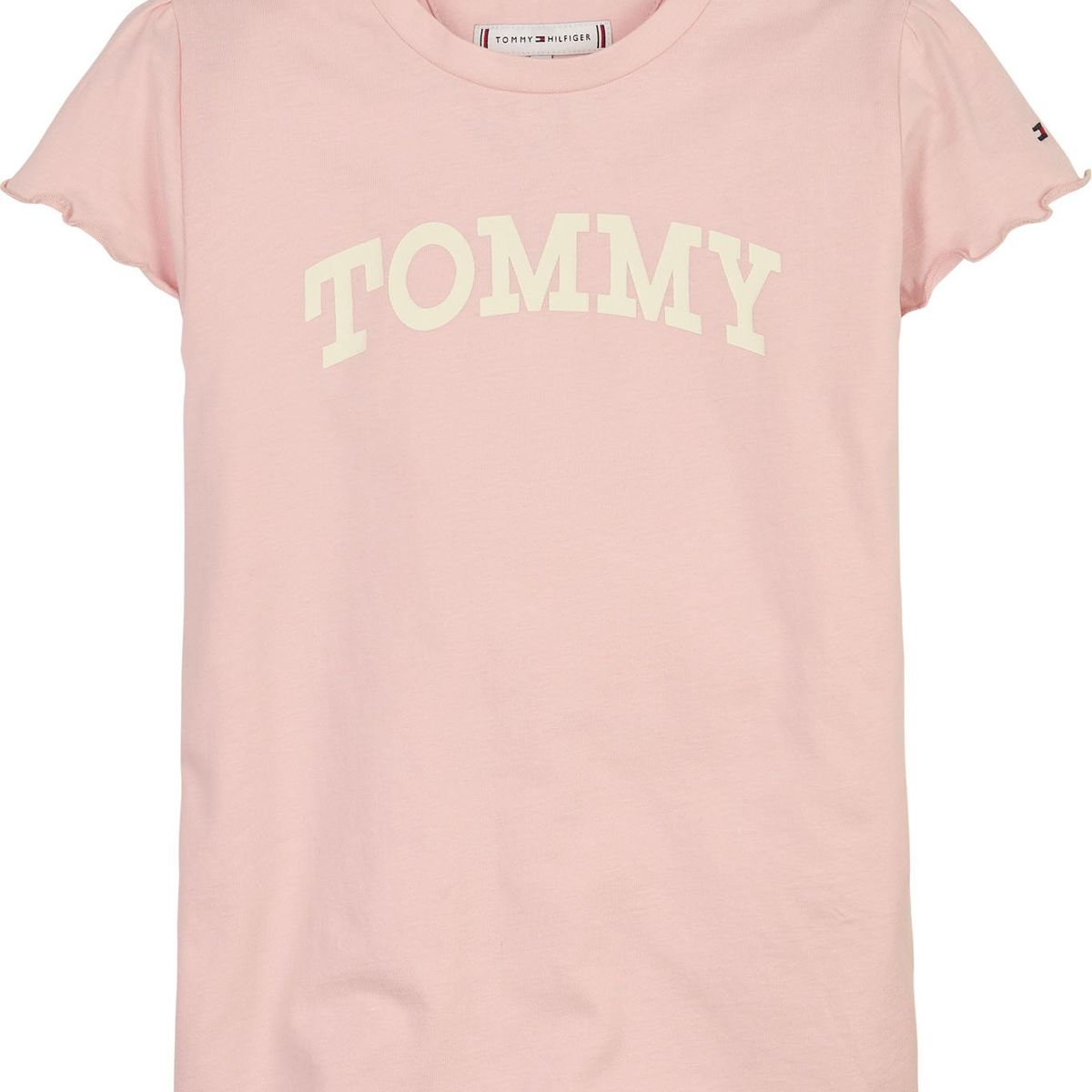TOMMY HILFIGER - Polera Essential De Algodón Rosado Tommy Hilfiger
