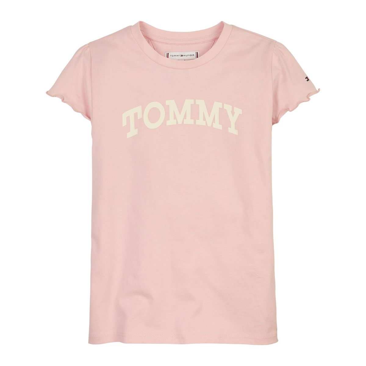 TOMMY HILFIGER - Polera Essential De Algodón Rosado Tommy Hilfiger