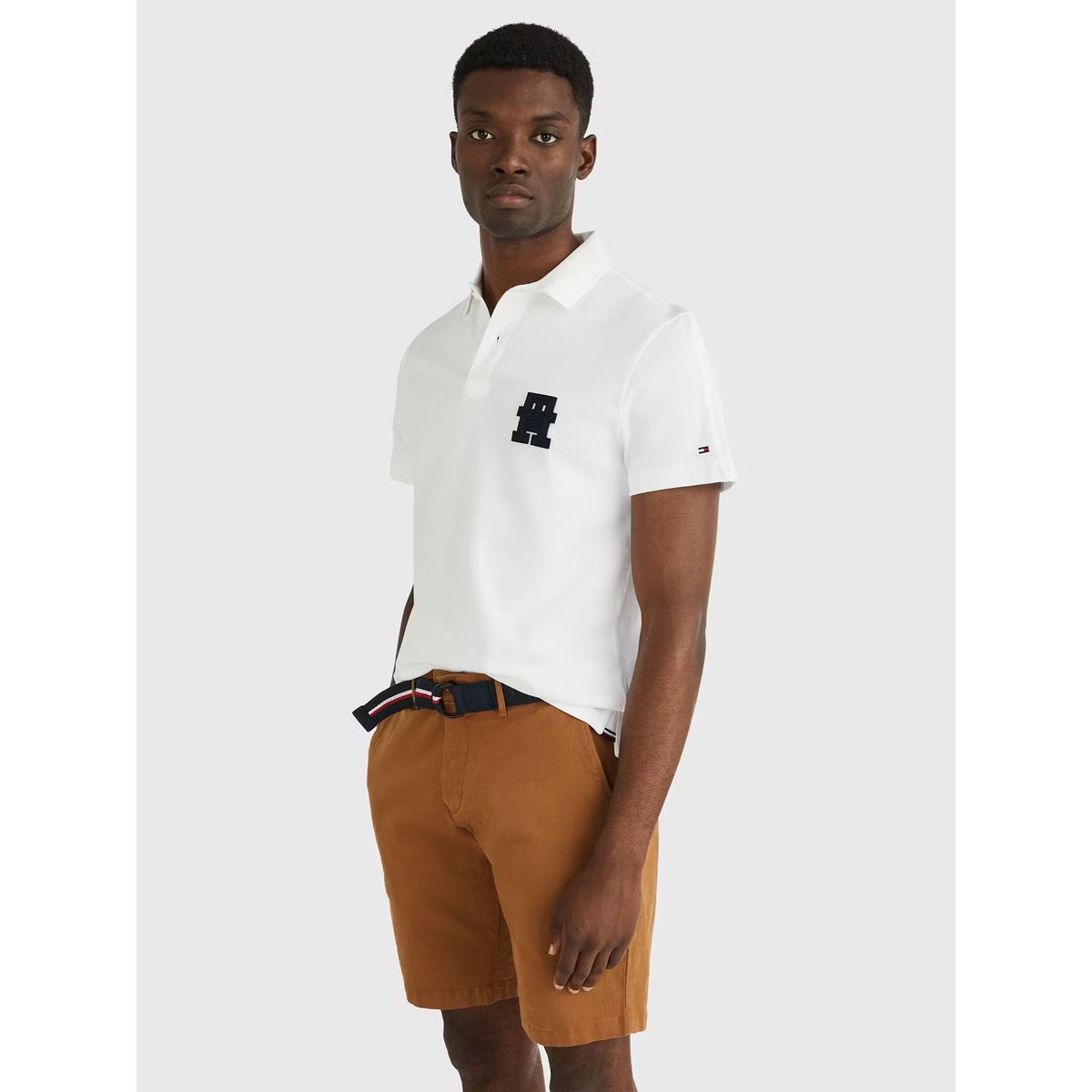 TOMMY HILFIGER - Polo Logo Monogram Th Blanco Tommy Hilfiger