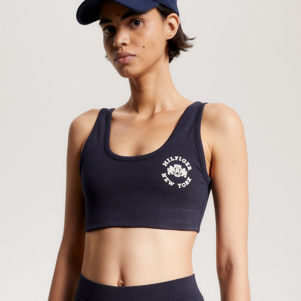 TOMMY HILFIGER - Peto Sport De Sujeción Ligera Azul Tommy Hilfiger