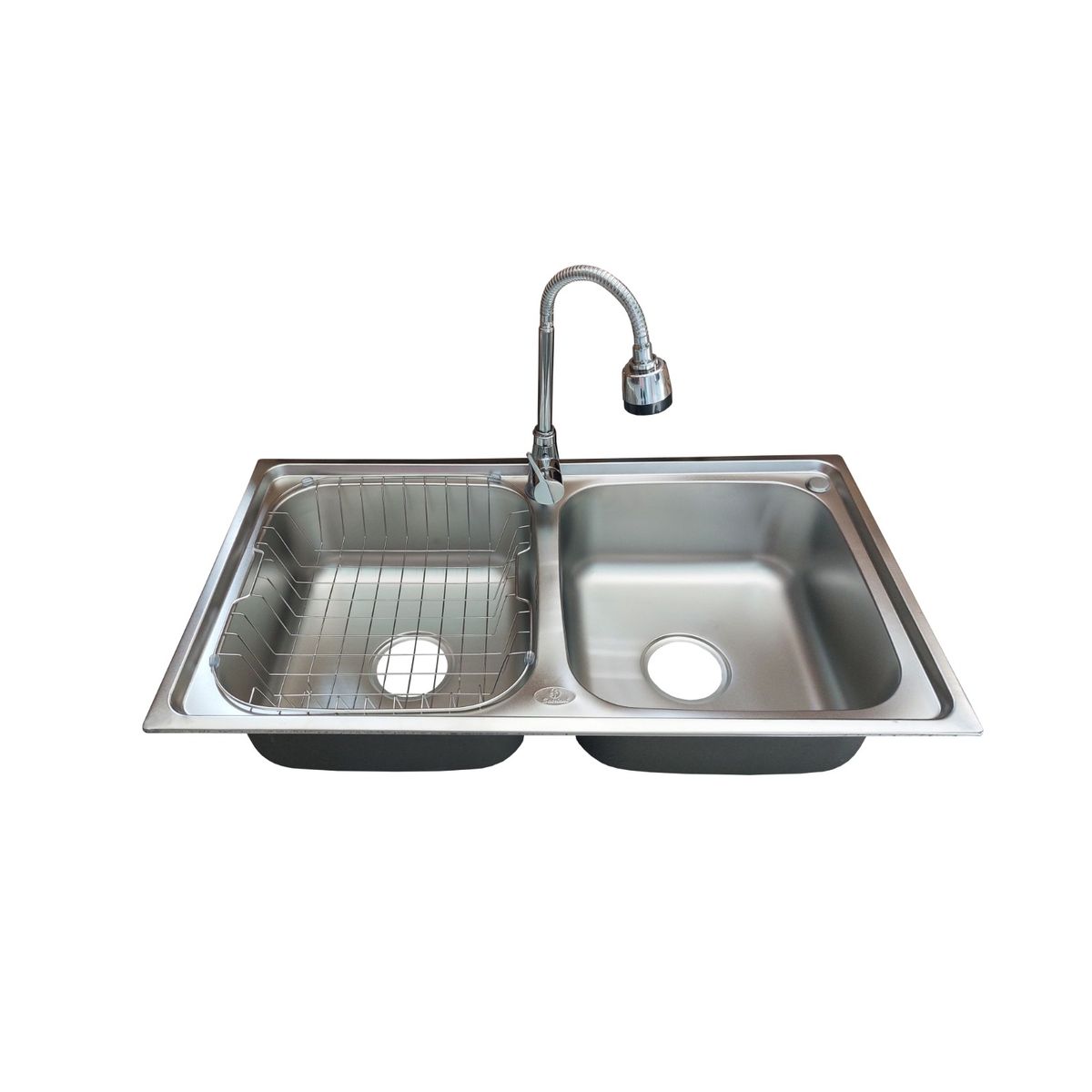 GENERICO - LAVAPLATOS 78X43 SOBRE CUBIERTA + LLAVE MONOMANDO