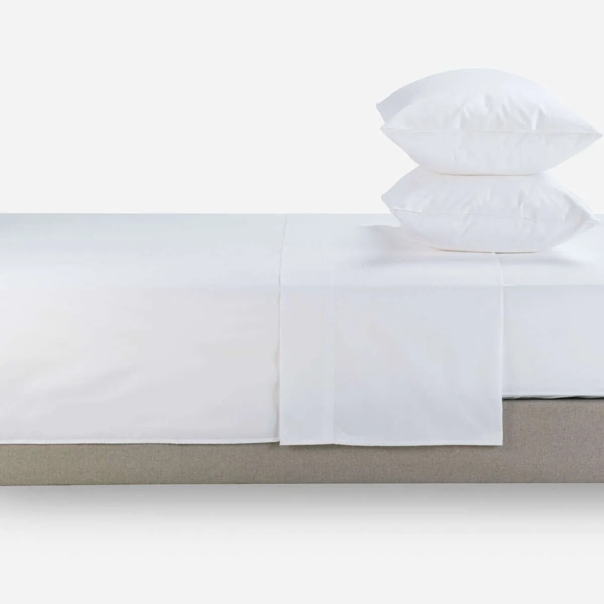 ROSEN - Sábana Rosen 144 Hilos Lisa Blanca 2 Plazas