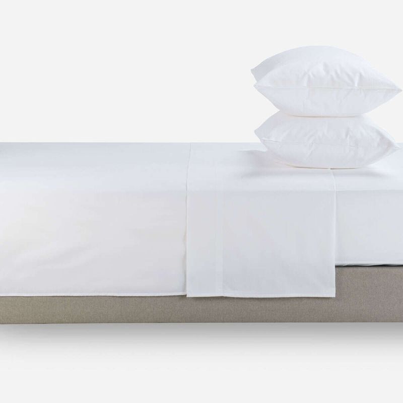 ROSEN - Sábana Rosen 144 Hilos Lisa Blanca 2 Plazas