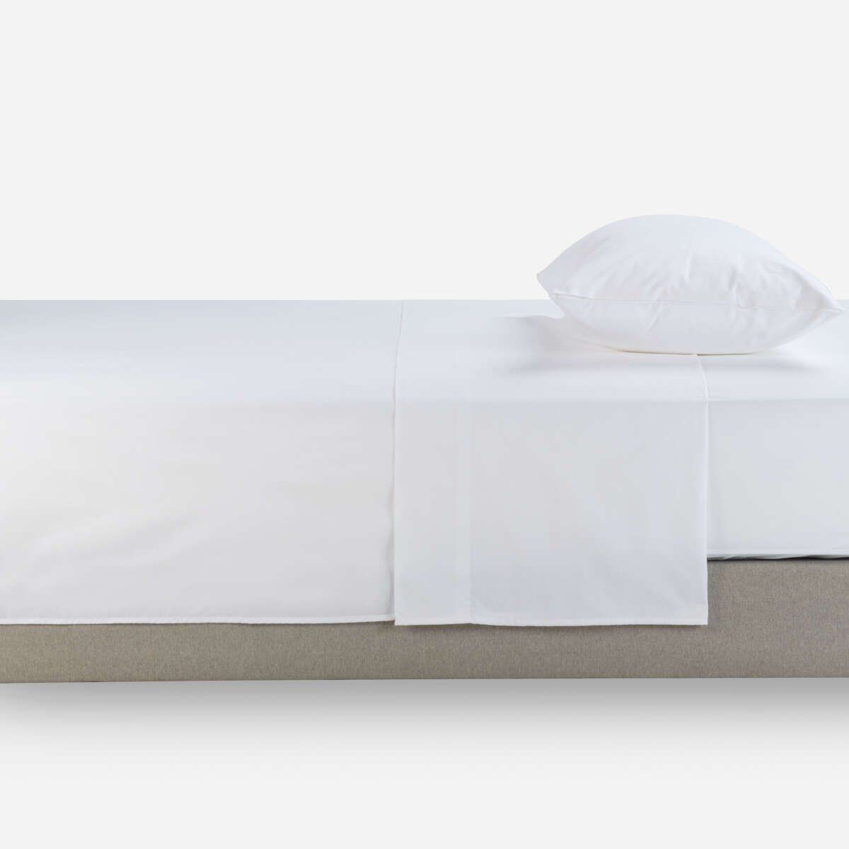 ROSEN - Sábana Rosen 144 Hilos Lisa Blanca 1,5 Plazas