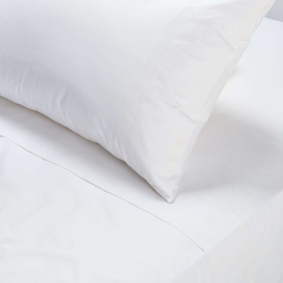 ROSEN - Sábana Rosen 144 Hilos Lisa Blanca 1,5 Plazas