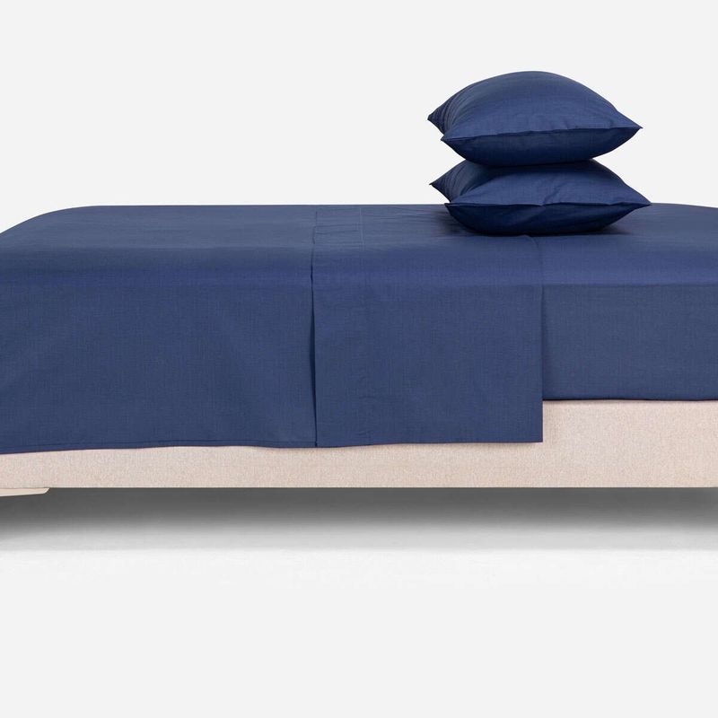ROSEN - Sábana Rosen 144 Hilos Lisa Denim 2 Plazas