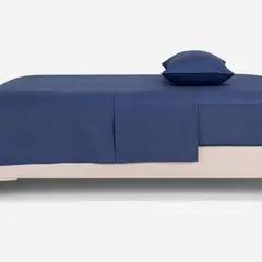 ROSEN - Sábana 144 Hilos Lisa Denim 1,5 Plazas