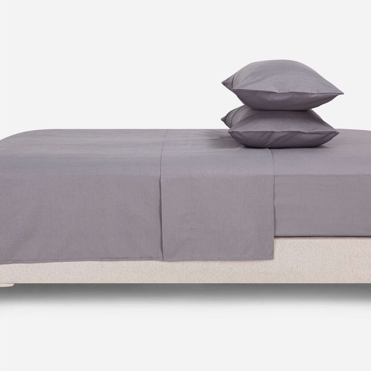 ROSEN - Sábana Rosen 144 Hilos Lisa Grafito King