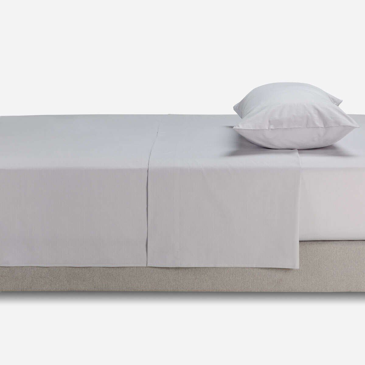 ROSEN - Sábana Rosen 144 Hilos Lisa Plata 1,5 Plazas