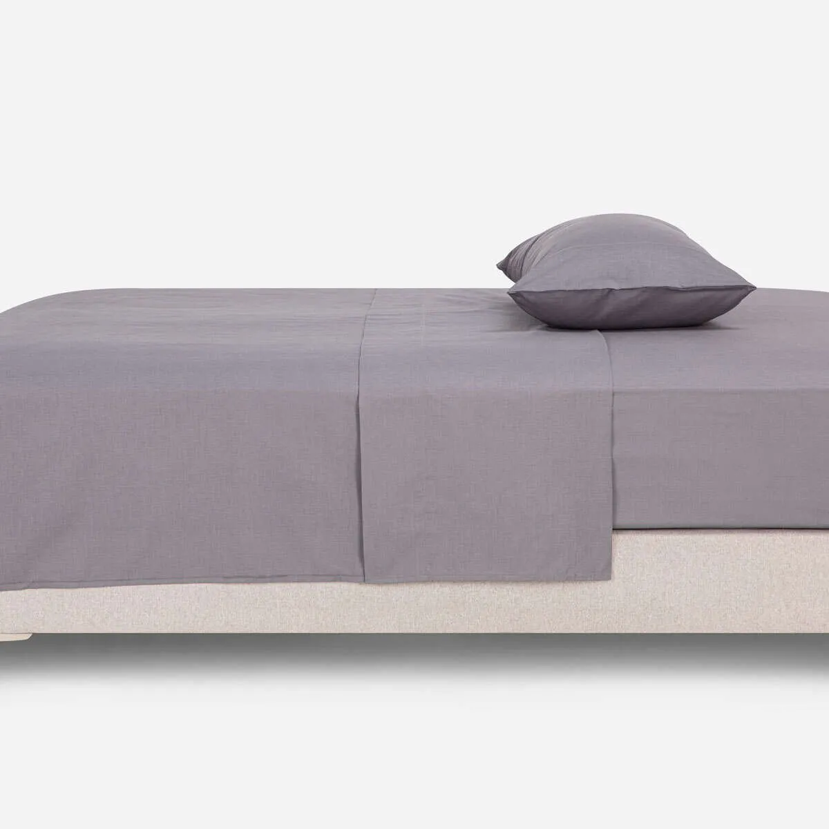 ROSEN - Sábana Rosen 144 Hilos Lisa Grafito 1,5 Plazas