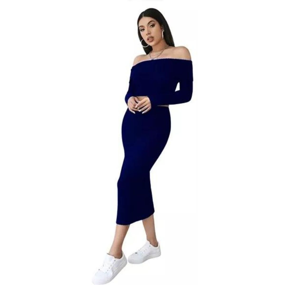 GENERICO - CONJUNTO FALDA CROP TOP JUVENIL IDEAL PRIMAVERA VERANO V009