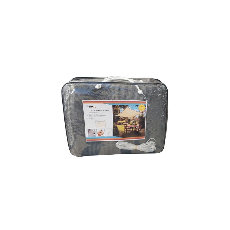 GENERICO - Vela Sombreadora 4x5 HDPE Rectangular Gris Sombra 95