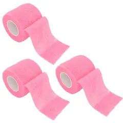 GENERICO - 3 Vendas Autoadherente Compatible Coban 10cm x 4,5 mt Rosado