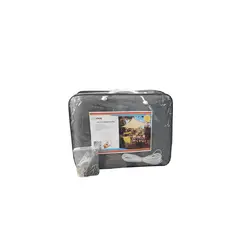 GENERICO - Vela Sombreadora 4x5 HDPE Rectangular Gris Sombra 95 Con Kit Instalación