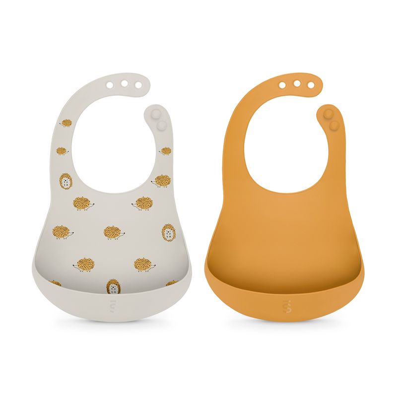 SUAVINEX - PACK BABEROS SILICONA GRIS - AMARILLO
