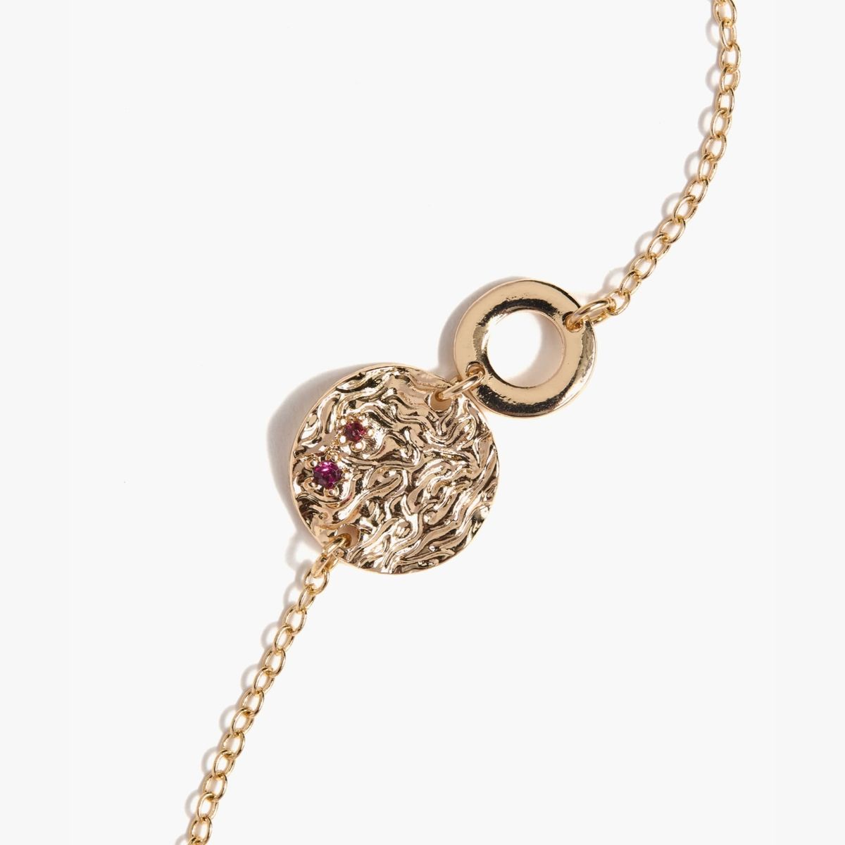 LOUNGE - Pulsera Mujer Argolla Con Moneda Dorado