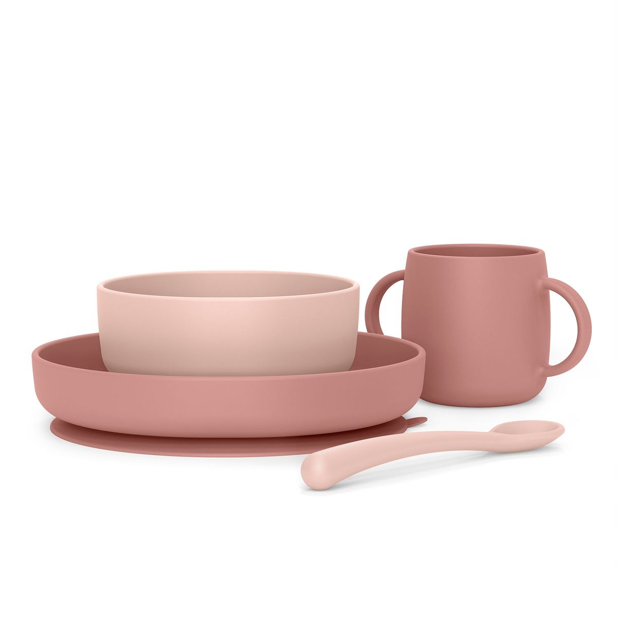 SUAVINEX - VAJILLA SILICONA SOFT COLOUR ROSA