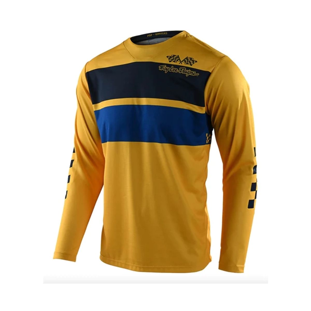 TROY LEE DESIGNS - Polera de Moto GP Racing Stripe Amarilla Troy Lee Designs