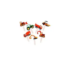 GENERICO - Topper Camiones De Construcción 7pcs 7x8cm