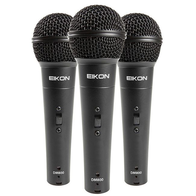 EIKON - Set 3 Microfonos Vocal Dinamicos EIKON DM 800 KIT
