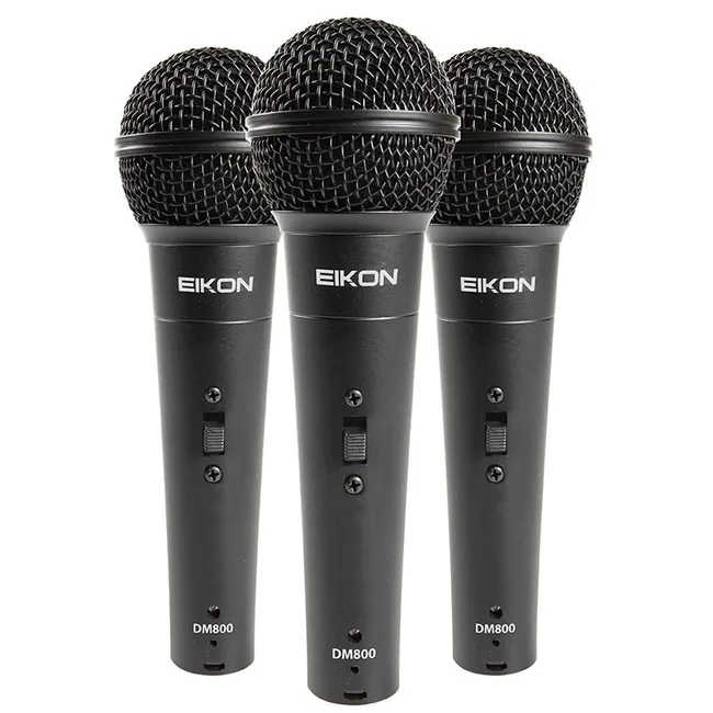 EIKON - Set 3 Microfonos Vocal Dinamicos EIKON DM 800 KIT