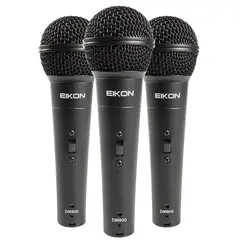 EIKON - Set 3 Microfonos Vocal Dinamicos DM 800 KIT