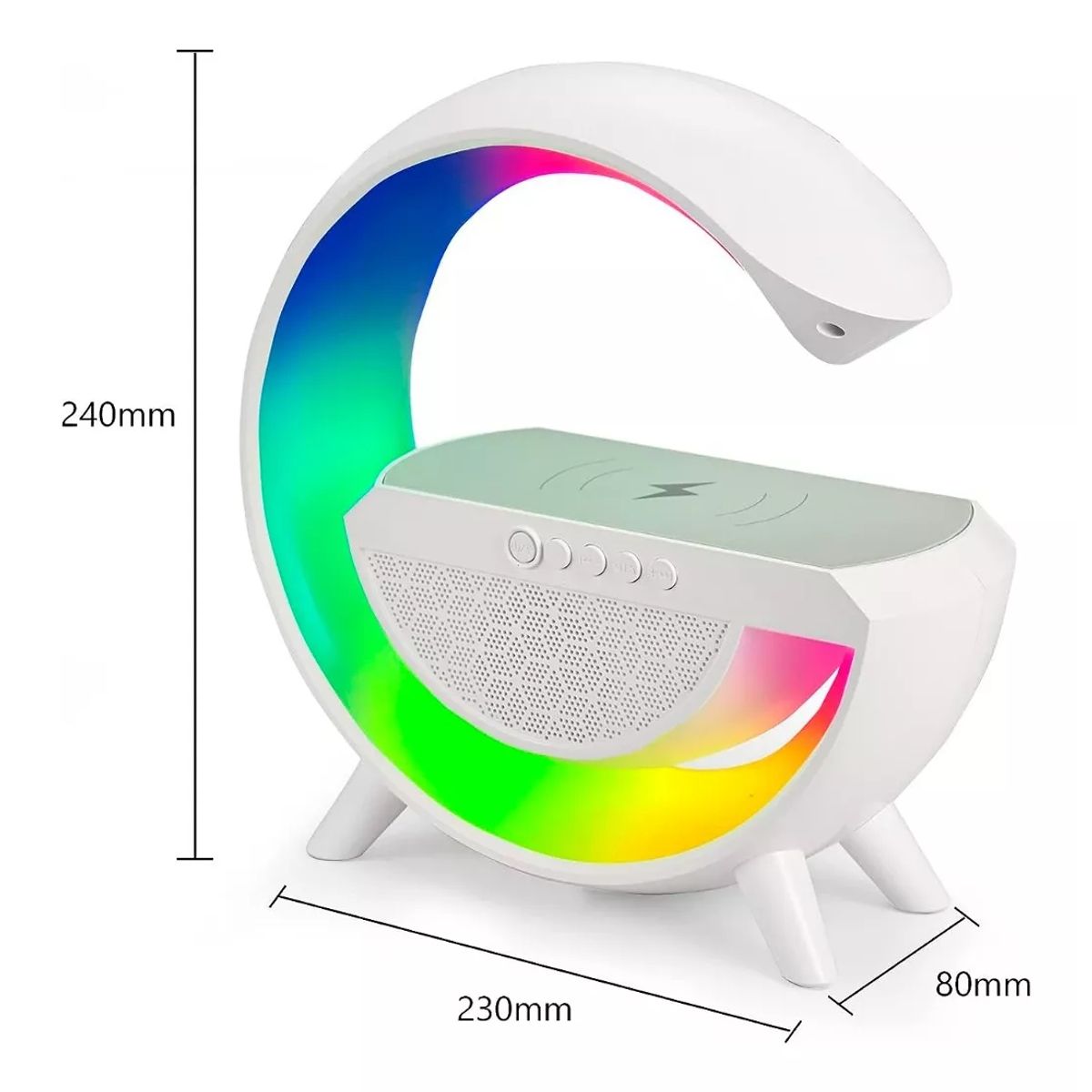 GENERICO - Lámpara De Mesa Altavoz Bluetooth Inteligente Atmósfera