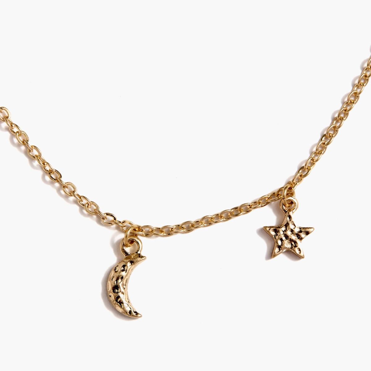 LOUNGE - Collar Mujer Luna Con Estrella Dorado